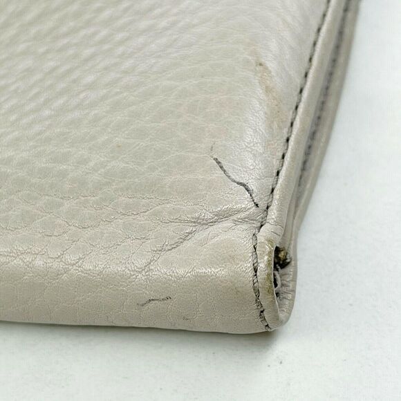 Fossil Gray Small Leather Wallet Billfold Card Holder Wallet Billfold - Picture 2 of 12